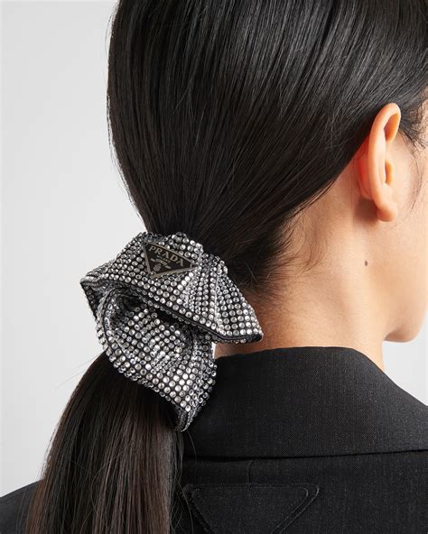 prada hairpin|Prada hair scrunchie.